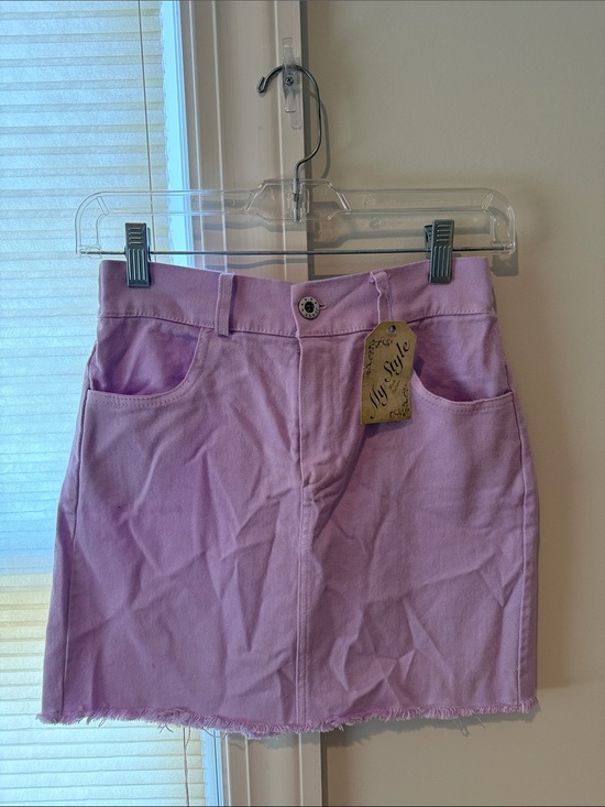 Dresses & Skirts - Lavender Cotton Mini Skirt